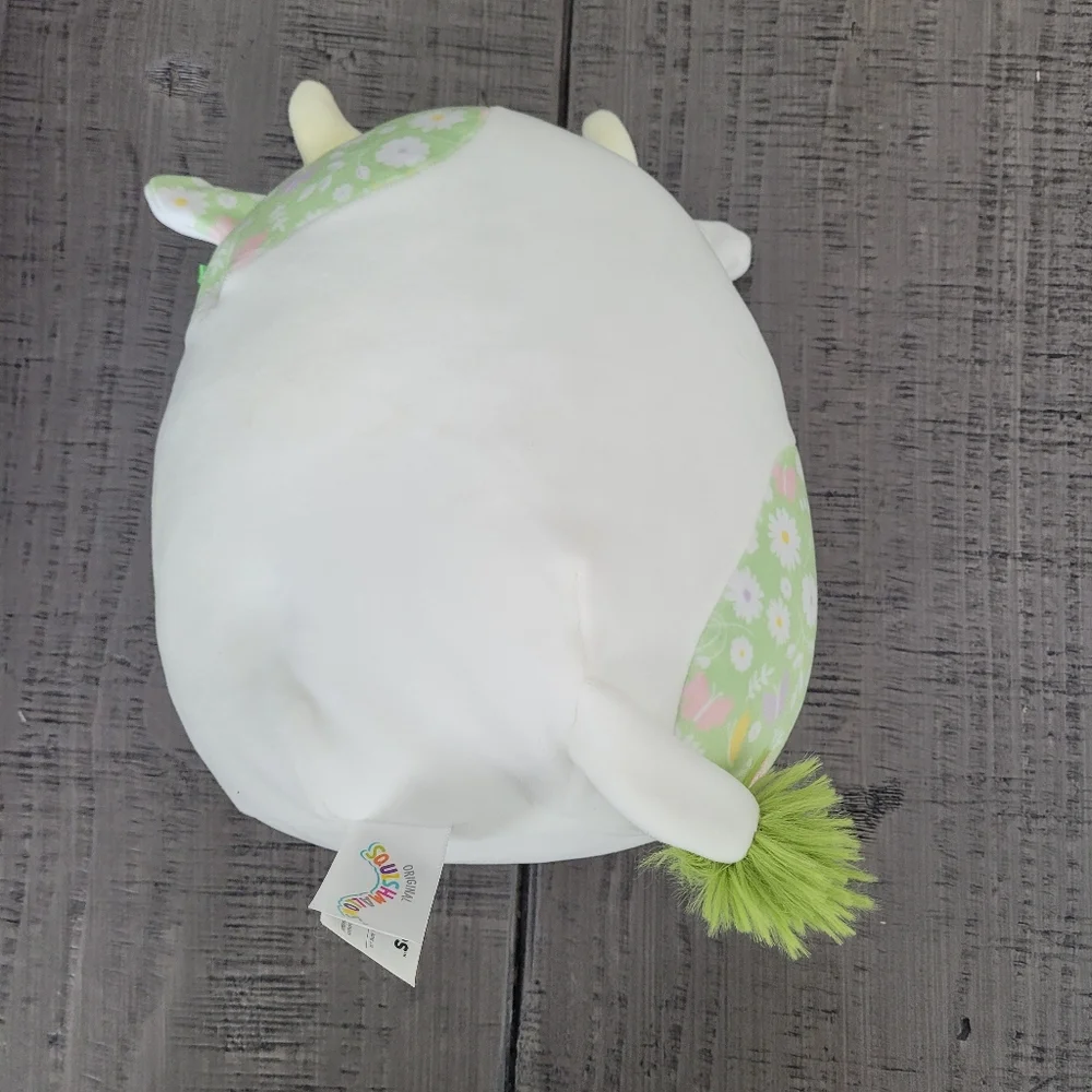 Squishmallows Ada Green and White Cow Plush 8 Inch